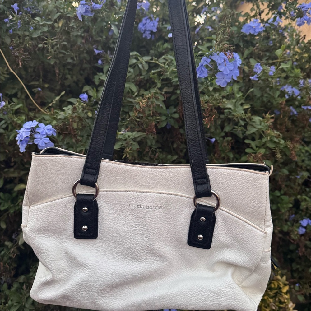 Liz Claiborne Black and White Shoulder Bag